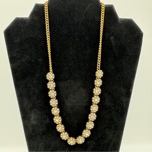 J.Crew Crystal Flower Statement Necklace 18–22”